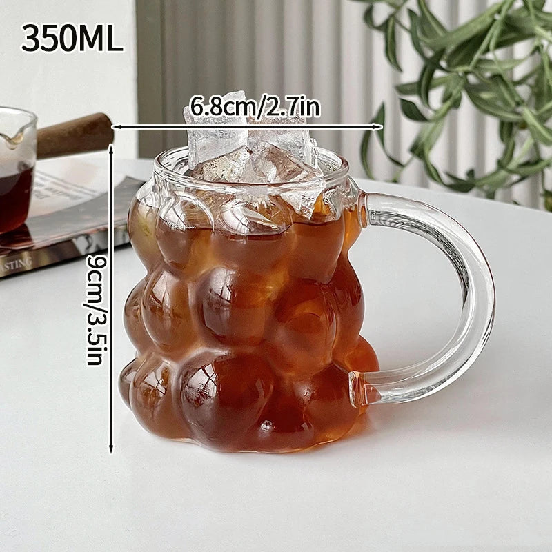 250ml-865ml INS Glass Cup Pineapple Shape Coffee Mug Transparent Cocktail Bar Beverages Soda Water Juice Mugs Cup Drinkware Viralgem Store