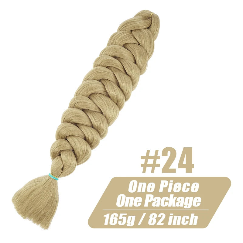 Xpression Jumbo Braiding Hair 82 Inch 165g Crochet Hair Pre Stretched Box Twist Braids Synthetic Hair Extensions For BWomen Viralgem Store