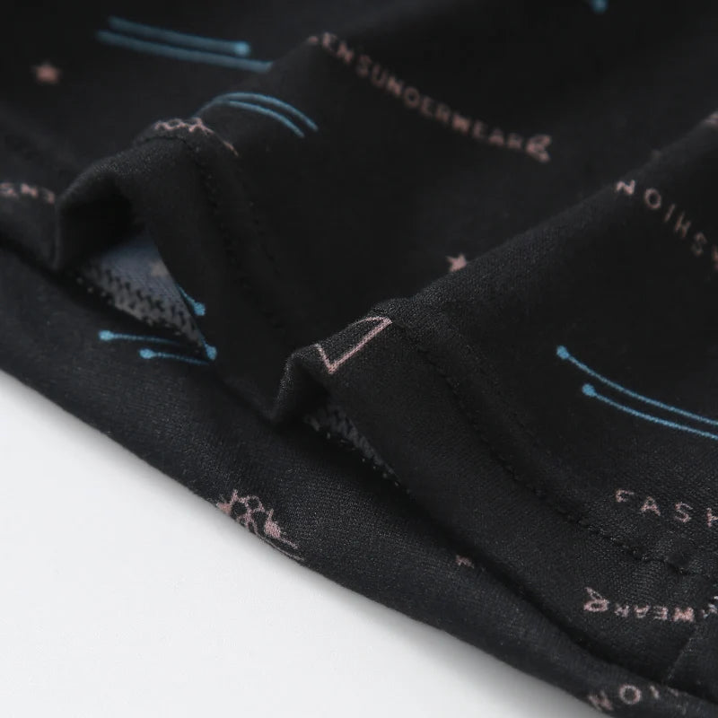 4-piece MEN'S Boyshort Young Men Printed Comfortable Underwear for Middle-aged and Elderly Men to Increase 5XL/6XL Boyshort. Viralgem Store