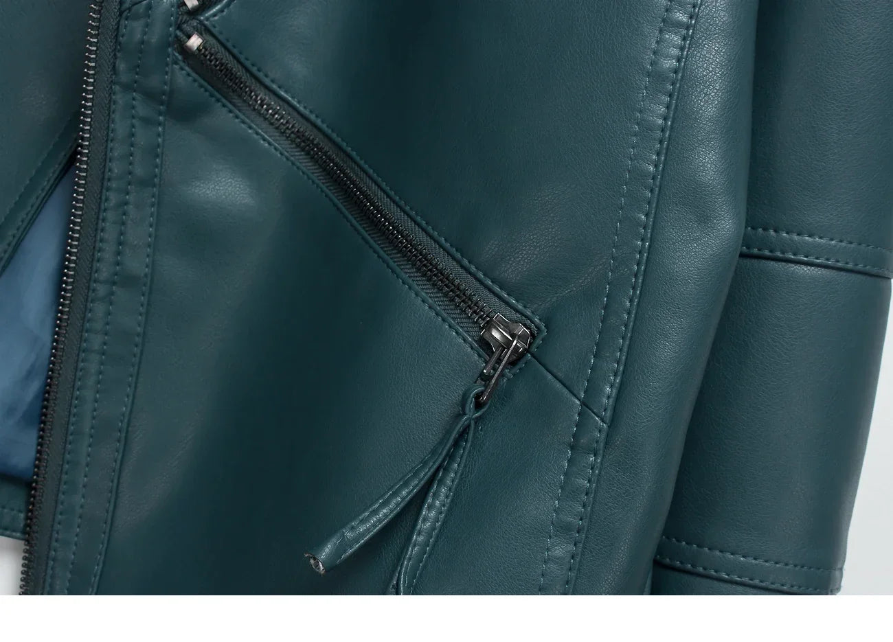 Spring Autumn Vintage Faux Leather Jacket Women Brown Moto Biker  Leather Coats Casual Street Wear Zipper PU Basic Outwear