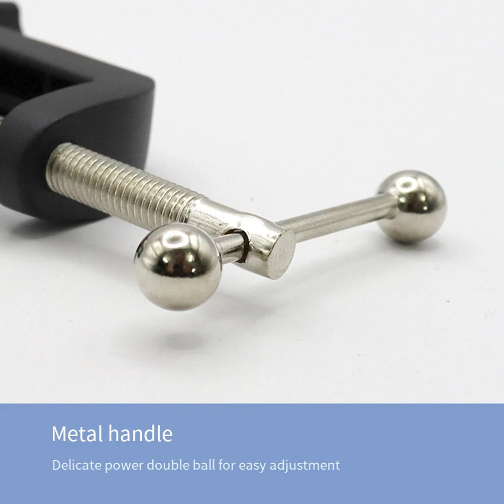 Table Mount Clamp Clip Aluminum Alloy Base Desk Lamp C-Shaped Clamp Bracket Desktop Fixed Bracket Clamp Microphone Stand Bracket Viralgem Store