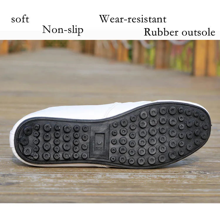 2024 Breathable Solid Color Slip Men Driving Shoes Spring And Autumn New Style Breathable Men's Peas Shoes the British Sneakers