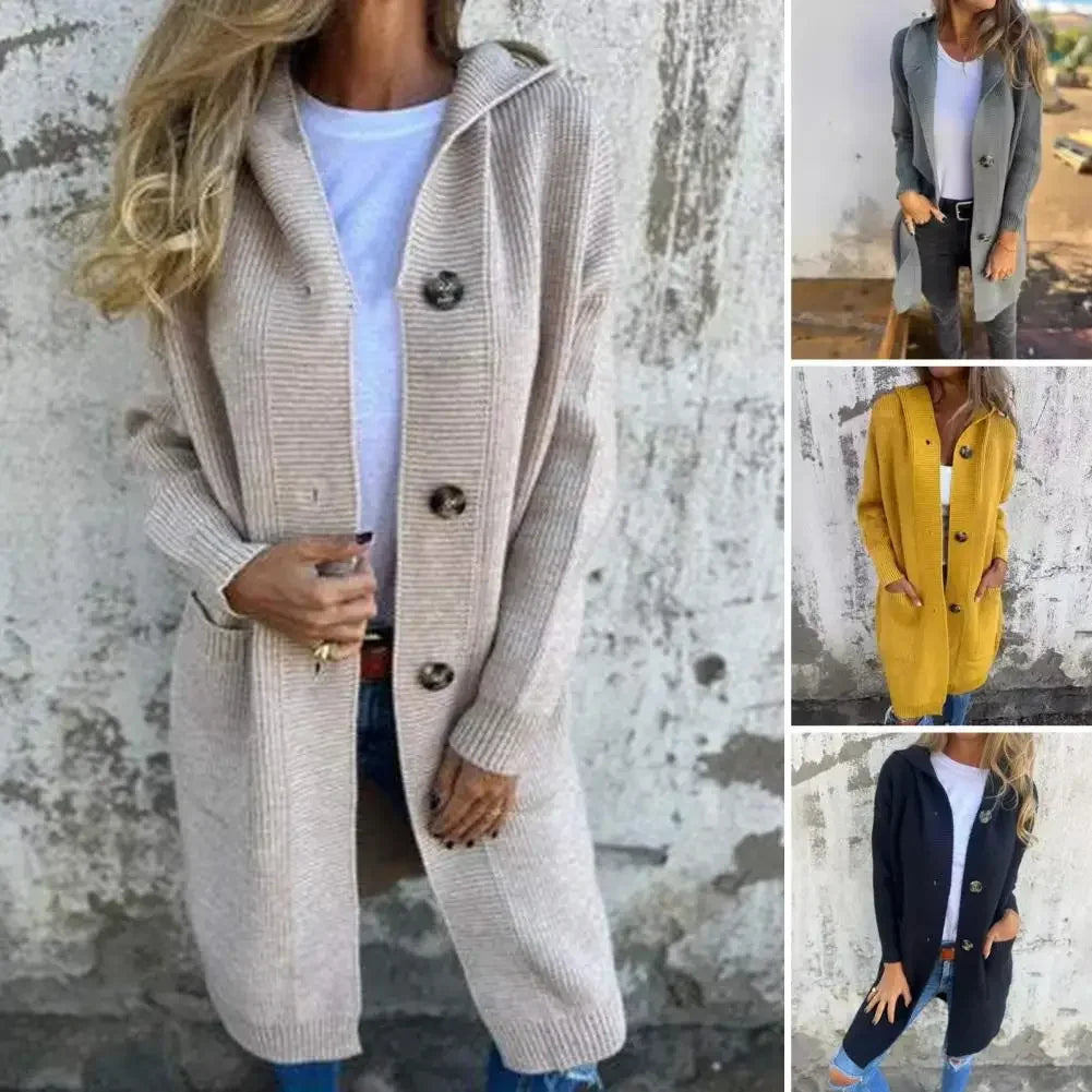 VIta Sweater Gothic Clothes Women Button Autumn Big Size Cardigan Long Sleeve Gray Sweater Polo Sweater Women