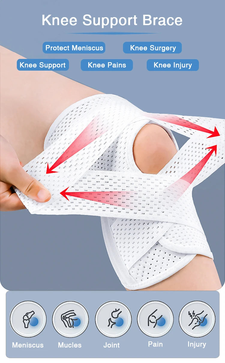 1PC Sports Kneepad Men Women Pressurized Elastic Knee Pads Arthritis Joints Protector Fitness Gear Volleyball Brace Protector