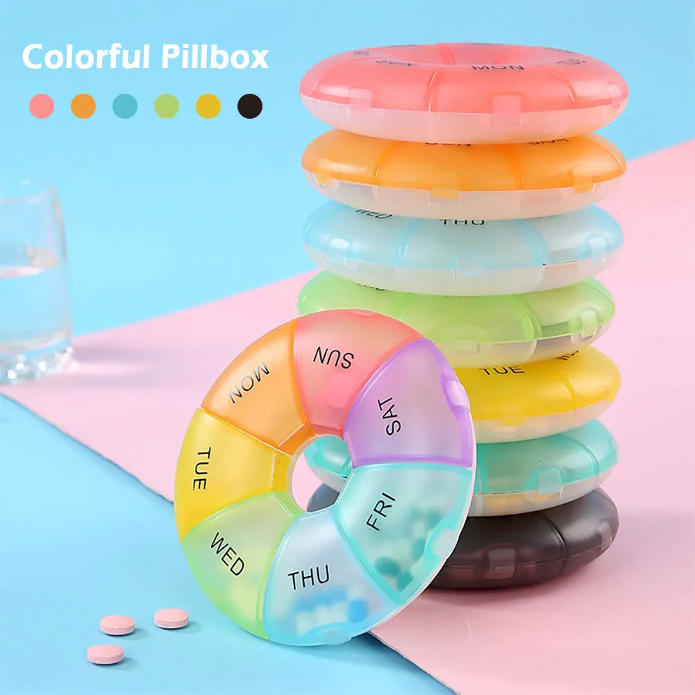 1pc Portable Weekly 7 Days Pill Box Holder Medicine Storage Organizer Case Travel Pill Case Container