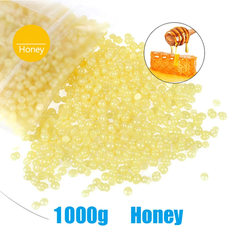 500g/1000g Depilatory Wax Beans Hot Film Painless Waxing Beads Hard Wax Beans Heating Wax Machine Bikini Face Body Hair Removal