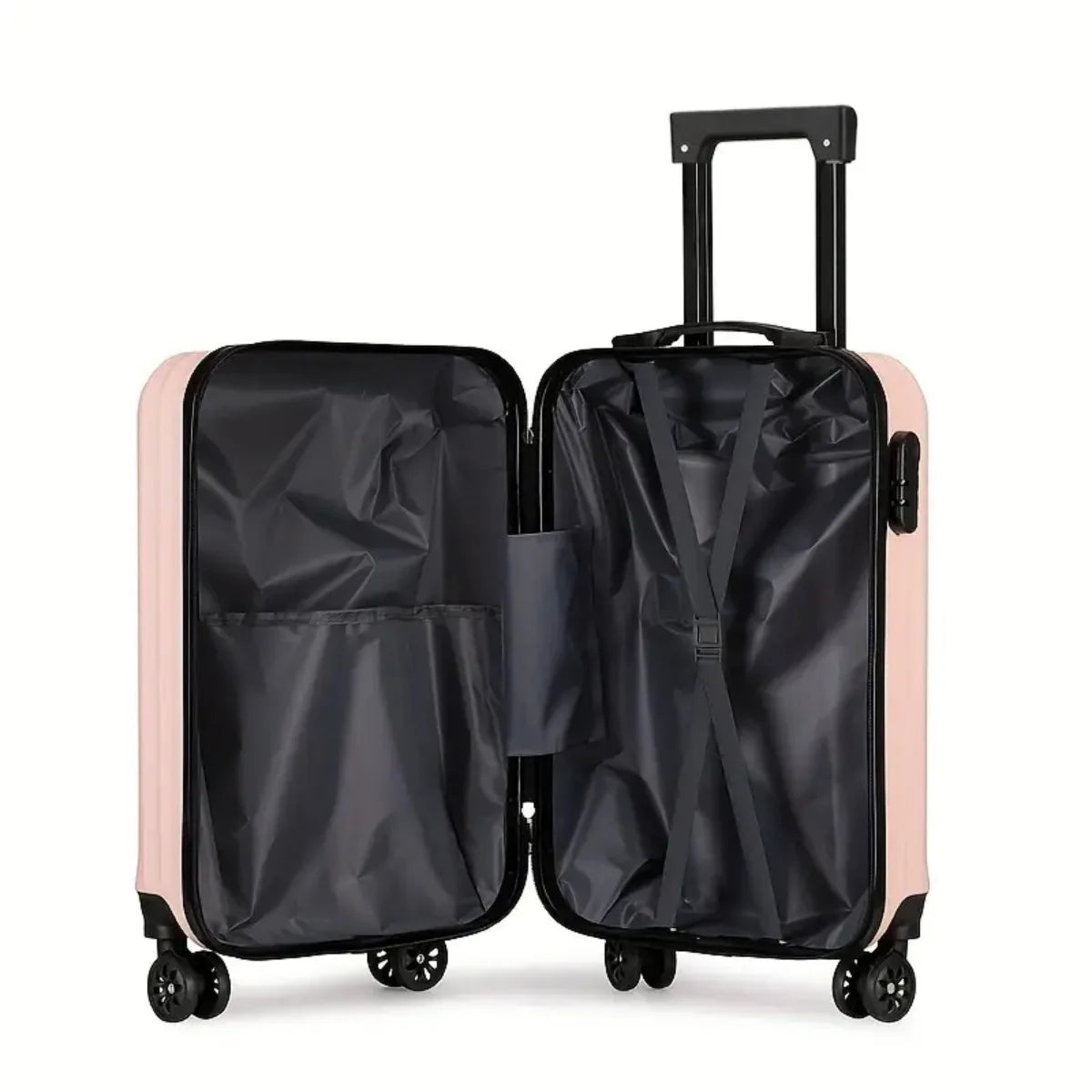 1 Piece, Pp Compression-Resistant and Resilient Material, 20inch Carry-On Suitcase, Luggage Suitcase, Trolley Suitcase, Spinner Wheels, Combination Lock, Candy Color Viralgem Store
