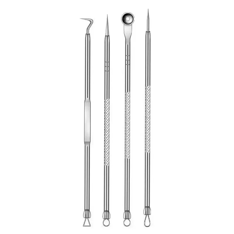 4-11Pcs Ingrown Hair Tweezers Acne Blackhead Removal Needles Black Dots Cleaner Pore Cleaner Deep Cleansing Face Skin Care Tools Viralgem Store