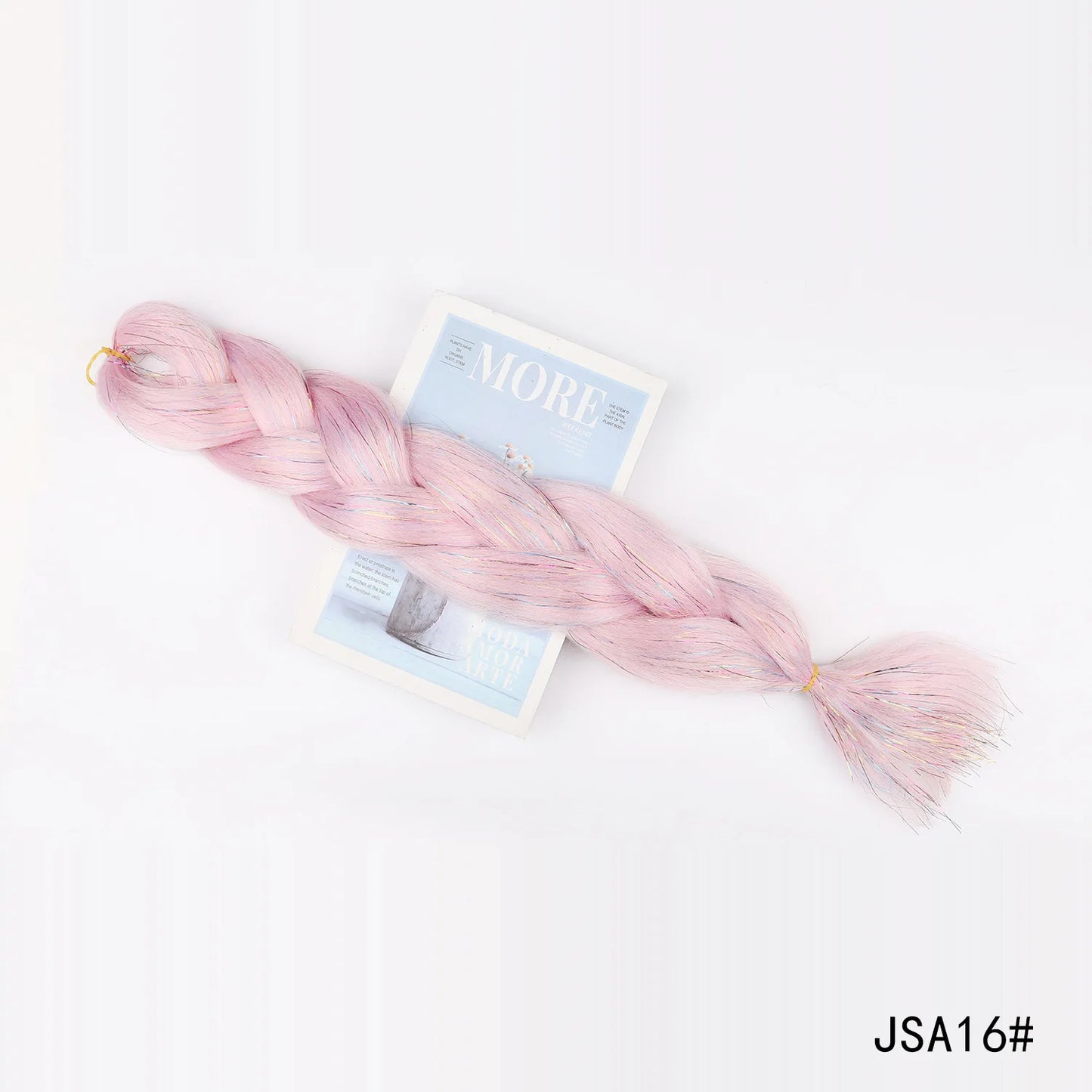 1-4 Packs Ombre Braiding Hair Extensions Synthetic Glitter Sparkle Rainbow Colored Hair 24inch Jumbo Braids Extensions for Women