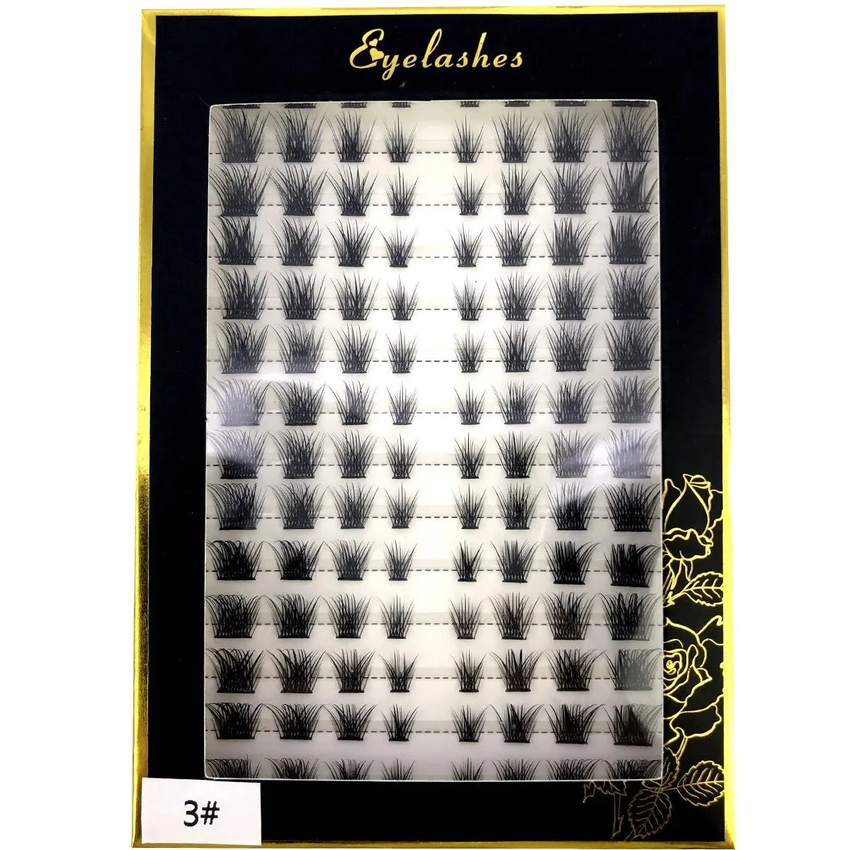 14rows Individual 3D Fluffy False Eyelashes Single Cluster Eyelash Extension Segmented Natural Mink Fox Eye Effect Makeup Lashes