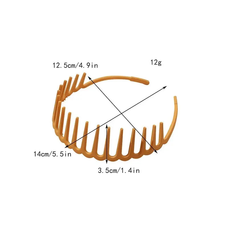 3Pcs Fashion Non-slip Hair Bands for Women Men Wave Shape Simple Headband Girls Face Wash Hairband Hair Accessories Headwear