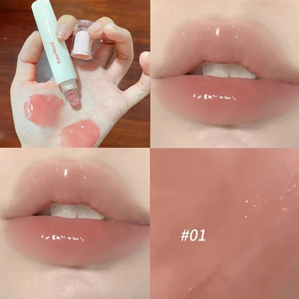 4 Colors Mirror Lipgloss Crystal Jelly Liquid Lipstick Moisturizing Sexy Lips Plumper Lasting Lip Tint Makeup Lips Care Cosmetic
