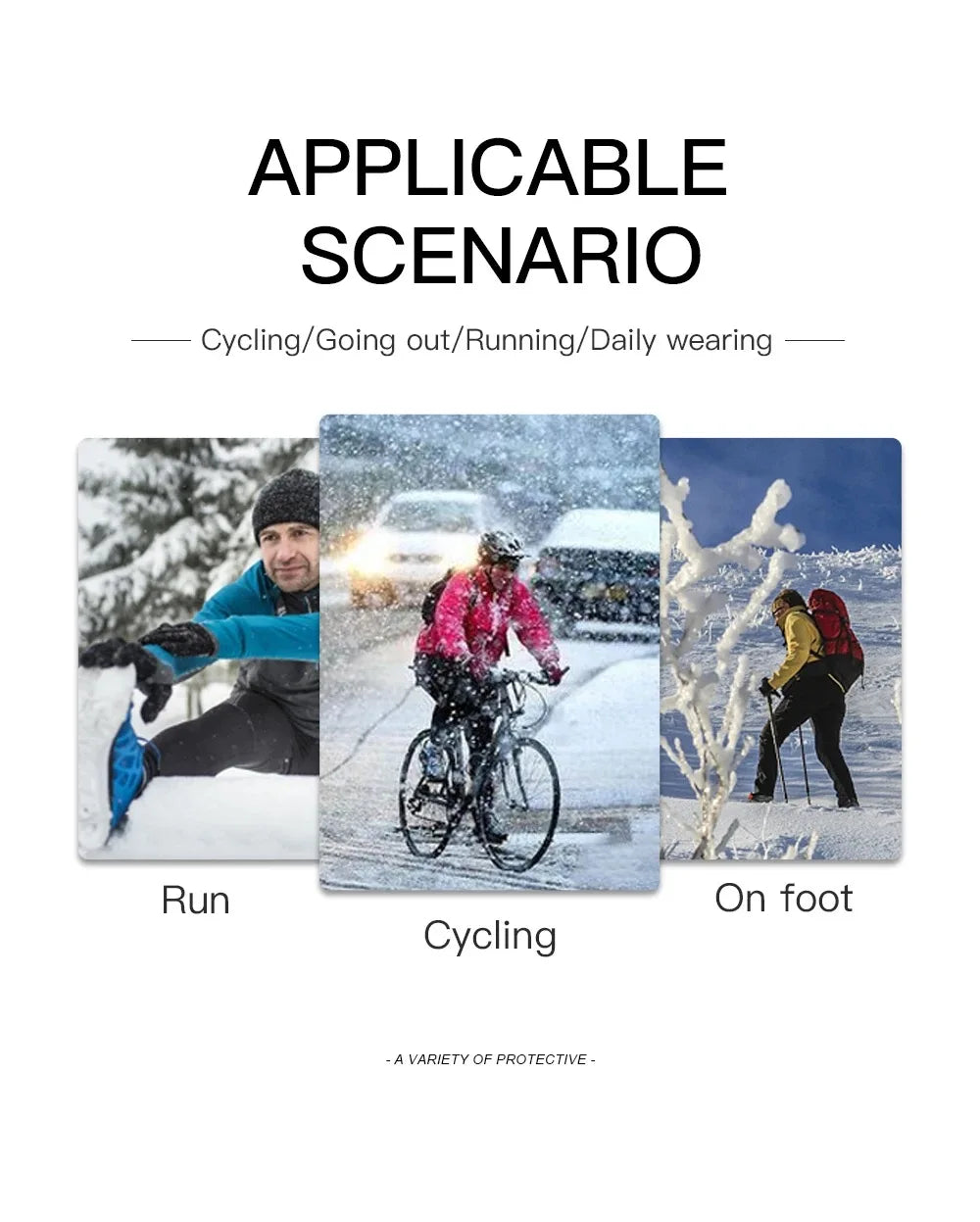 Winter Outdoor Cycling Gloves for Men and Women Touchscreen Windproof Warm Sport Splashproof Silicone Non-slip Motorcycle Gloves