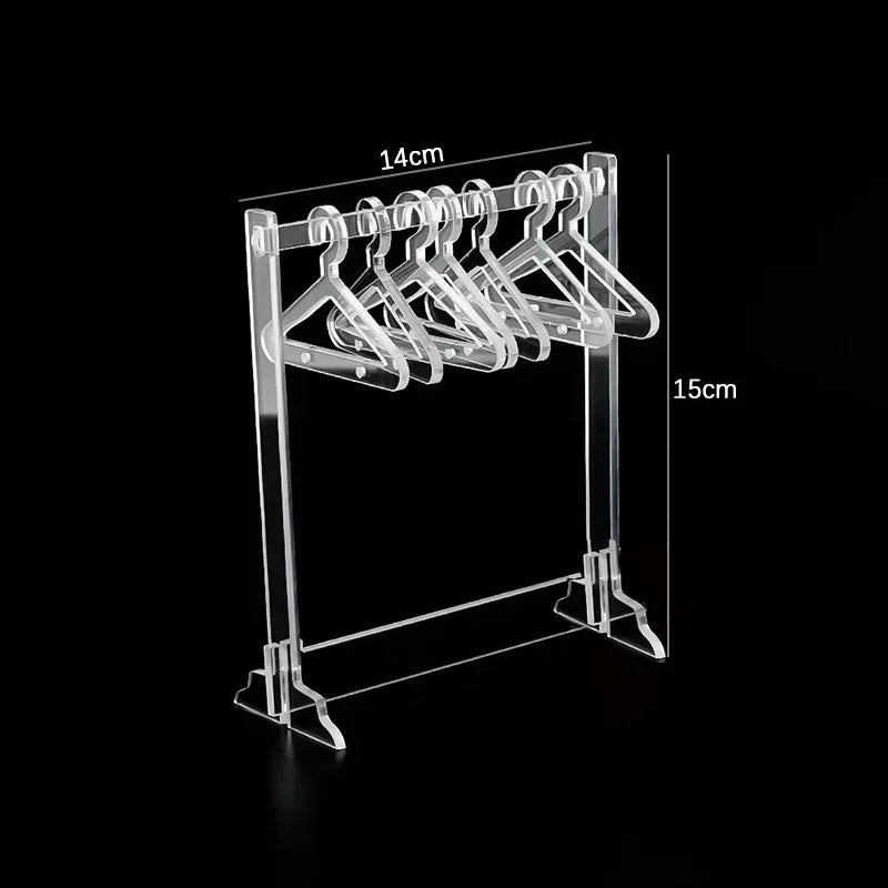 8pcs Hangers Earring Jewelry Hanger Display Stand Acrylic Organizer Creative Coat Hanger Shape Tabletop Ear Stud Jewelry Storage Viralgem Store