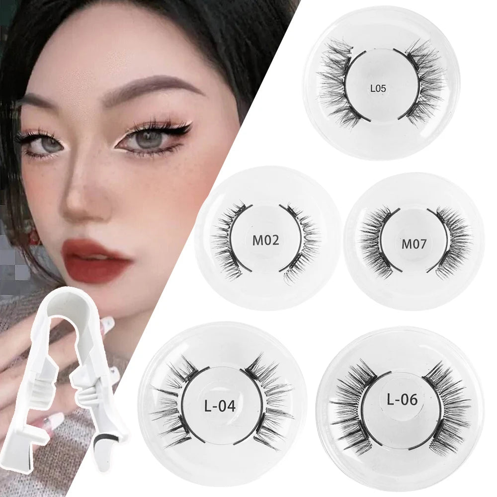 3D Lash Curler Magnetic False Eyelashes No-Glue Needed Eyelash Extension Clip On Tweezers Sexy, Light , Soft Mink Fake Lashes
