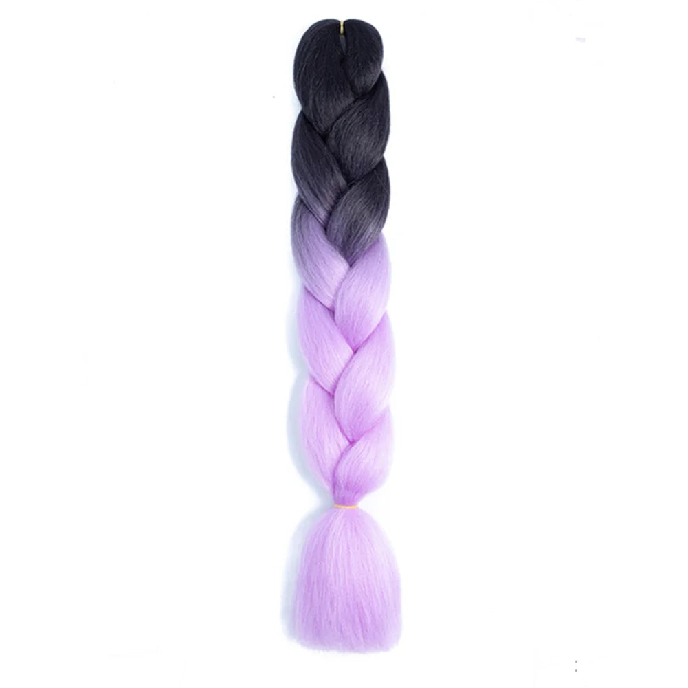 24 Inches DIY Jumbo Braiding Hair Synthetic Hair Extensions Afro Ombre Crochet Braid Hair Wholesale For Women