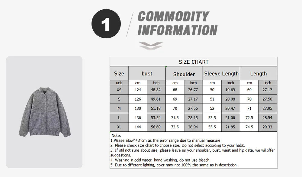 2023 Women Fashion With Pockets Oversized Bomber Jacket Coat Vintage Long Sleeve Snap Button Female