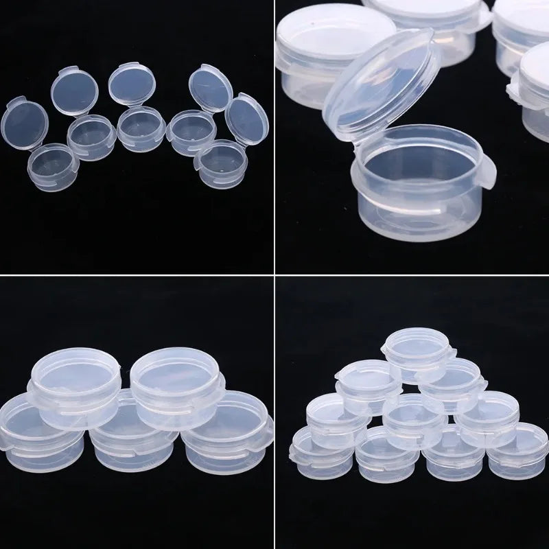5/10/20/50Pcs 5g Make Up Jars Mini Sample Bottle Sealing Pot Face Cream Container Plastic Transparent Case Salad Sauce Box