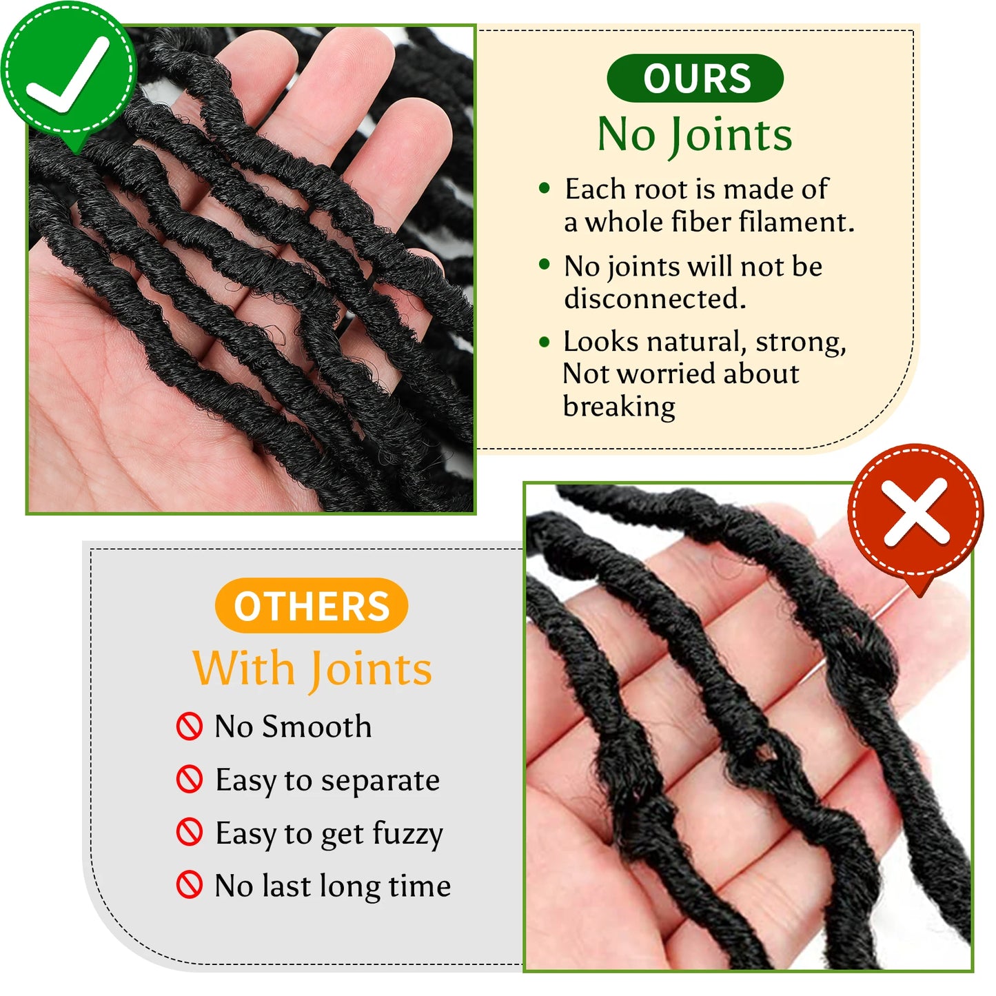 36 Inch Faux Locs Crochet Hair Extensions For Women Soft Locs Crochet Braids Faux Locs Dreadlocks Synthetic Hair Extensions