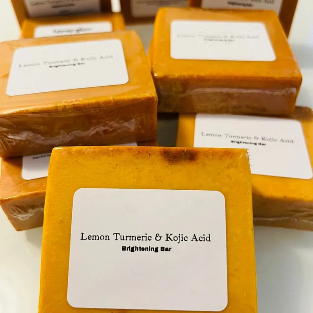 100g Turmeric Hand Made Soap, Lemon Kojic Acid Soap, Shower and Facial Soap Viralgem Store