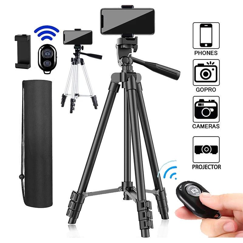 Tripod For Phone 100cm Video Recording Phone Tripod Stand with Bluetooth Remote Universal Camera Phone Photography Stand Viralgem Store