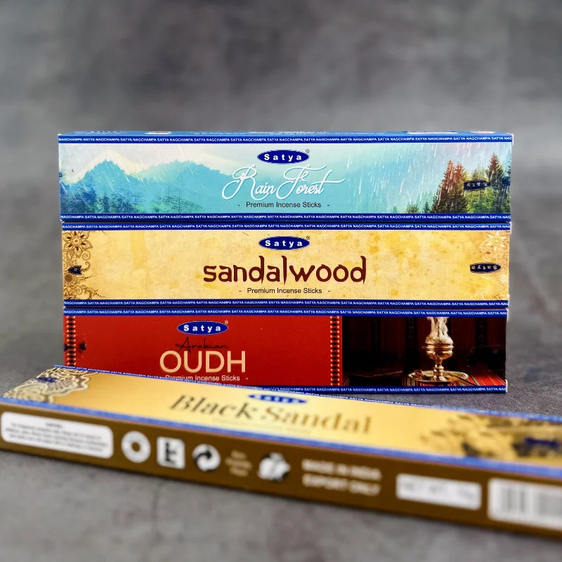 5BOX Indian Incense Sticks White Sage Sandalwood Natural Household Indoor Clean Air NAG Champa Satya Handmade Lavender Incenso