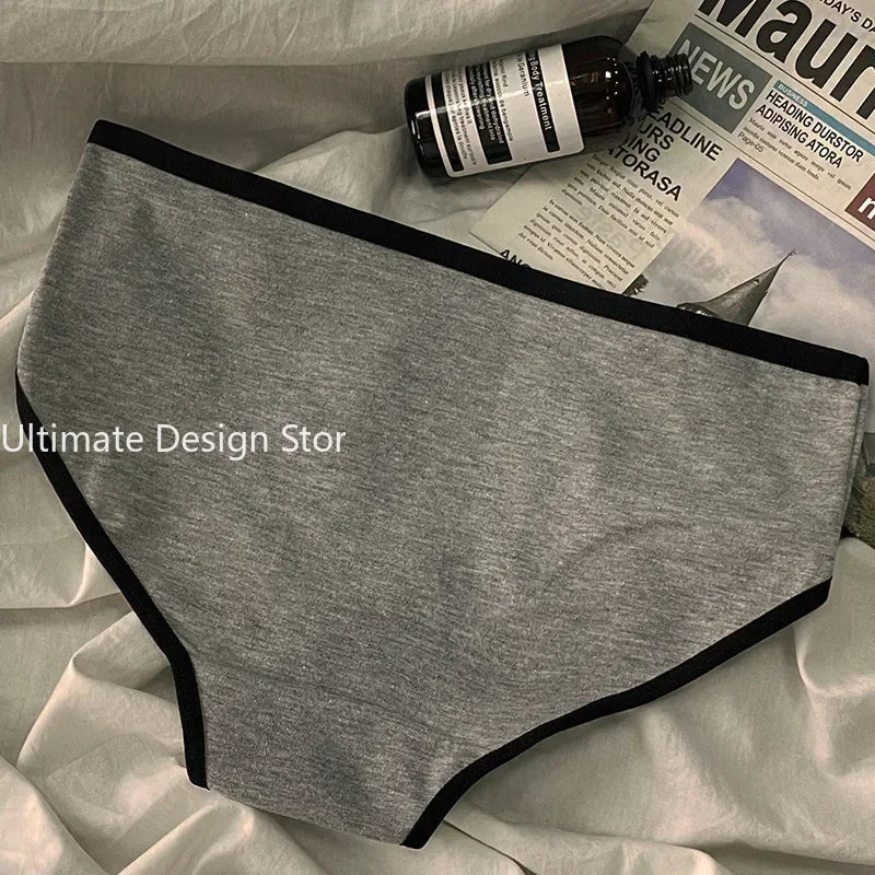 Women Panties Mid-Waist Cotton Solid Simple Sports Underwear Girls'S Briefs Comfortable Breathable Female's Lingerie Viralgem Store