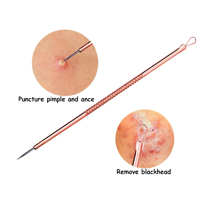 4Pcs Blackhead Removal Needles Black Dots Cleaner Stainless Spot Comedone Extractor Acne Treatment Needle Face Clean Care Tool Viralgem Store