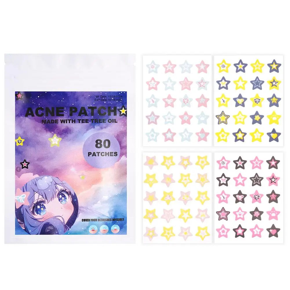 1PC Colorful Star Shaped PE Pimple Patches Acne Invisible Removal Skin Care Stickers Concealer Face Spot Beauty Makeup Tools
