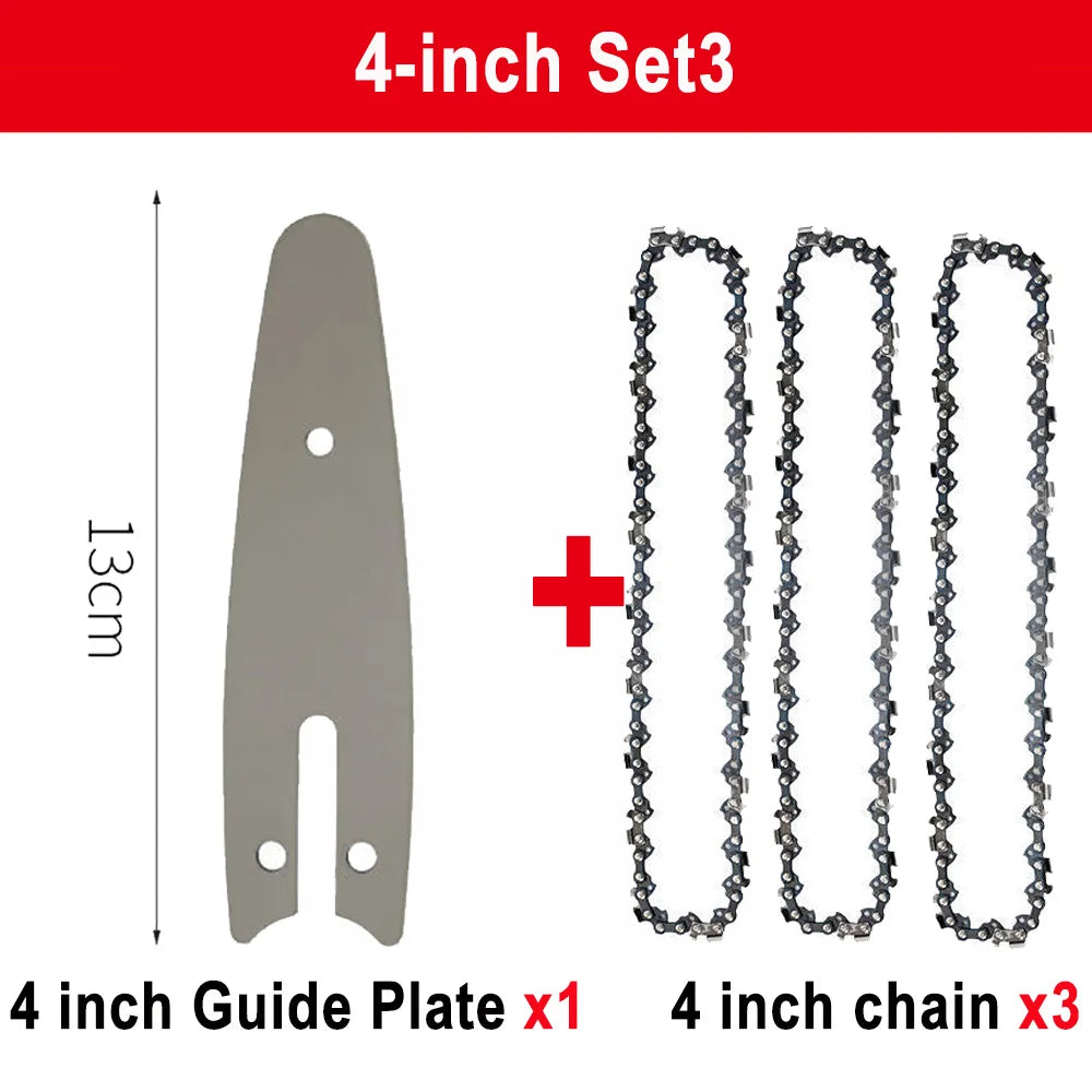 4/6/8/10 Inch 1/4 Chainsaw Chain Guide Portable Electric Saw Mini Chainsaw Logging Saw Blade Pruning Chain Saw Chain Accessories