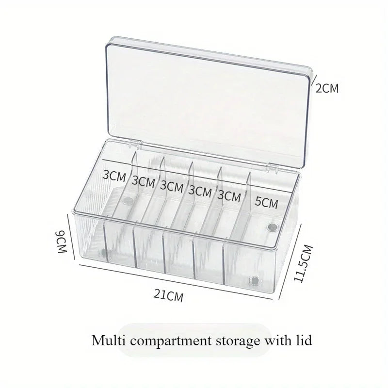 Transparent With Cover Rectangle Vertical Eyelash Extension Tool Storage Box Glue Tweezer Holder Makeup Organizer Viralgem Store