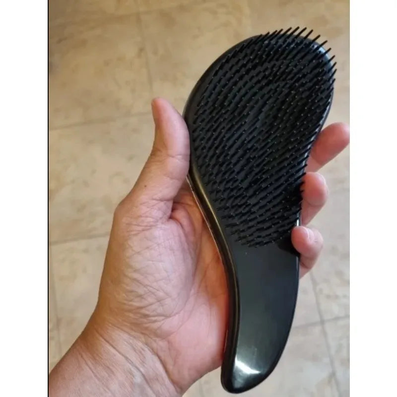 1pc Magic Anti-static Hair Brush Handle Plastic Electroplate Comb Shower Shampoo Massage Comb Salon Hair Styling Tools Viralgem Store