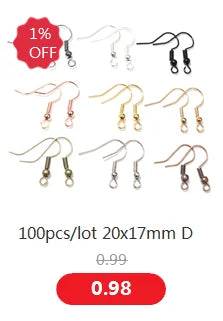 50-200pcs DIY Jewelry Making Accessories Findings Earring Hooks/Jump Rings/Lobster Clasps Craft