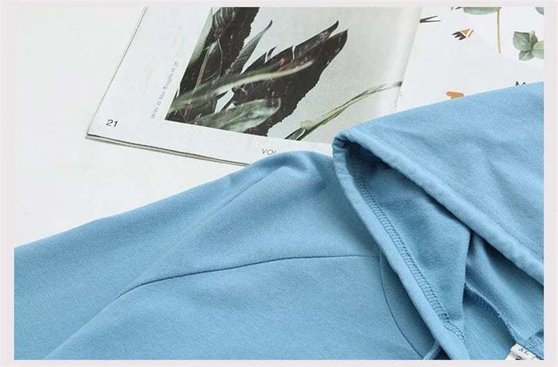 2023 Oversize 4XL Loose Sweatshirts Women Cotton Hoodies Summer Short-sleeves Thin Tees Female Casual Pullover Tops Outerwear