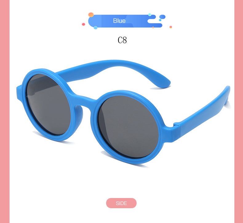 2023 New Cute Round Frame Children's Sunglasses Baby Safe Soft UV Resistant Sunglasses Trend Eyewear for Boys and Girls