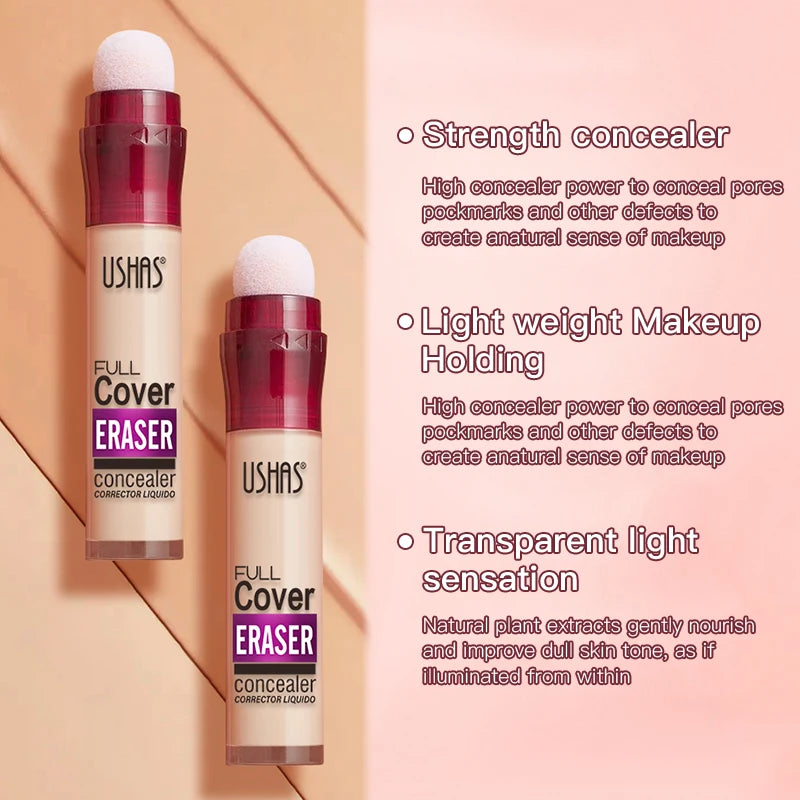 Sponge Head Concealer For Dark Circles Tears Freckles  Corrector Acne Dark Circles High-end Makeup Natural Skin Makeup Cosmetics