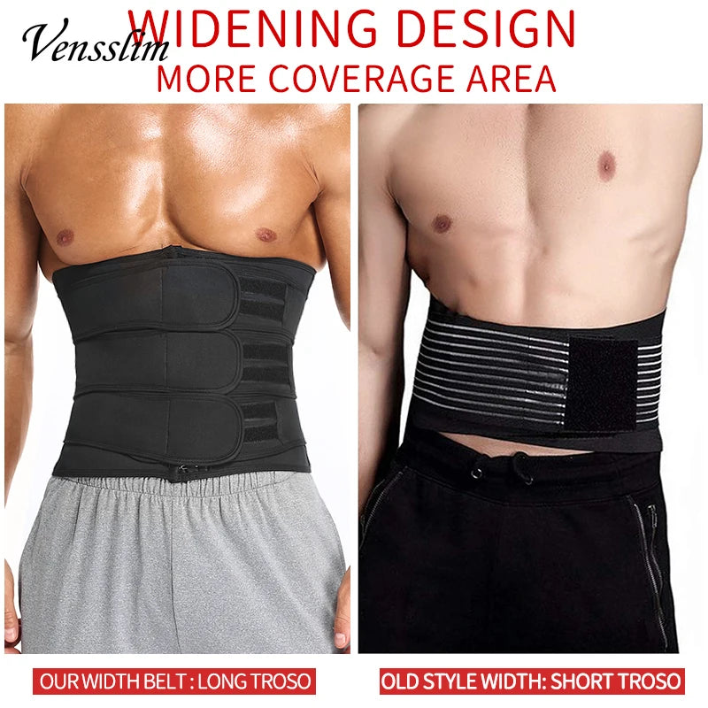 Vensslim Men Waist Trainer Corset Abdominal Slimming Belt Fitness Body Shaper for Weight Loss Strap Compression Waist Trimmer Viralgem Store