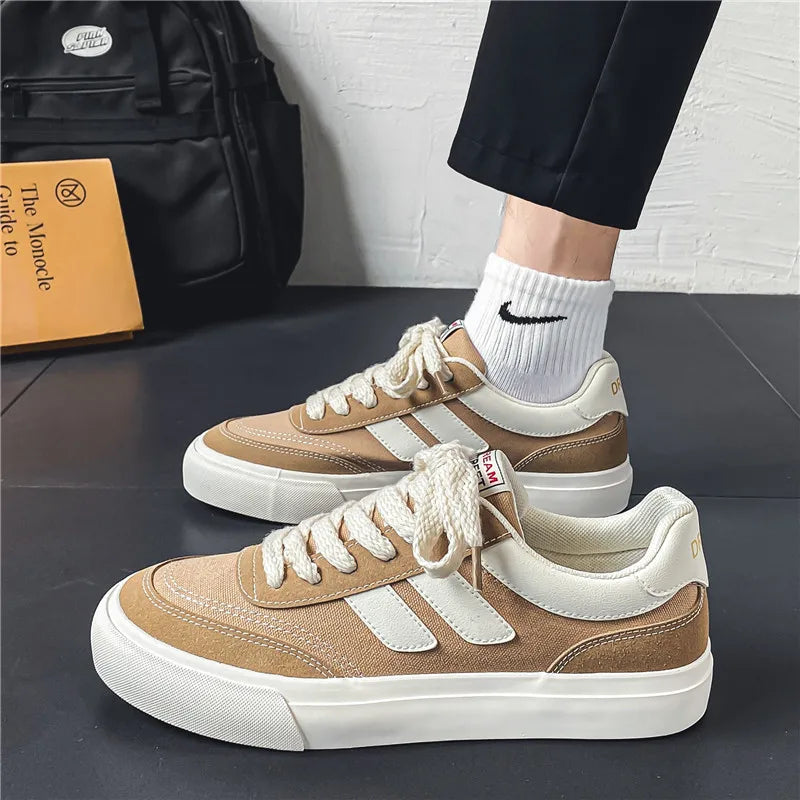 2023 Hot Sale Canvas Shoes Men Skateboard Shoes Platform Comfortable Casual Walking Streetwear Teenager Men Vulcanize Shoes Viralgem Store