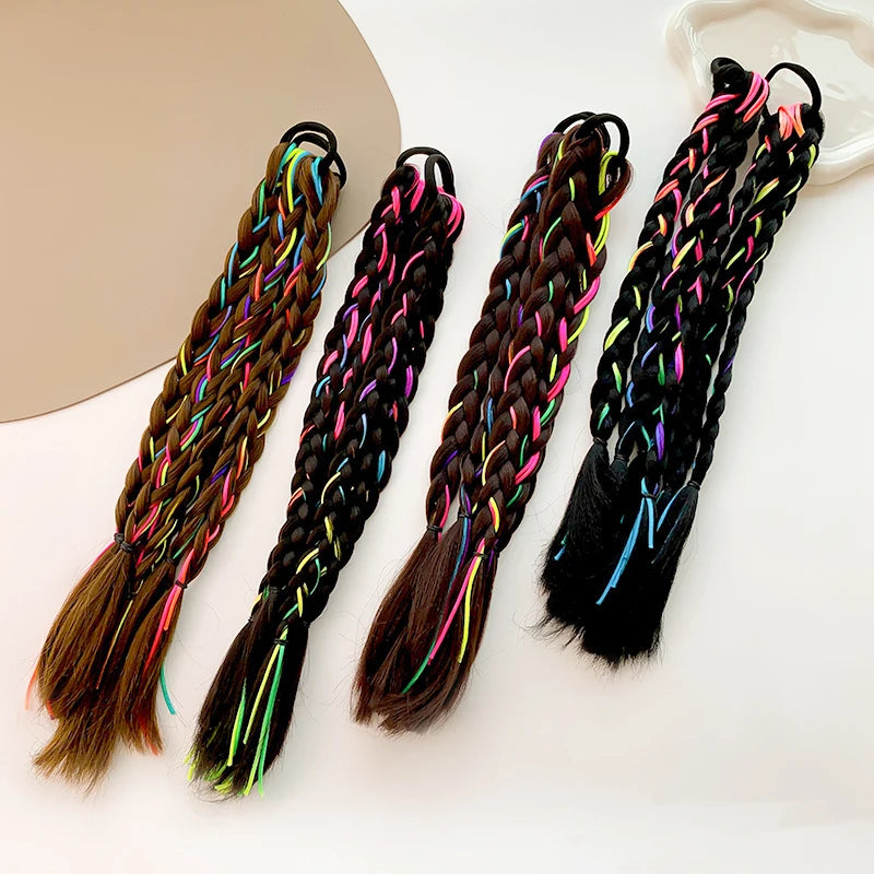AISHG 1Pcs Synthetic Bubble Twist Ponytail For Women Elastic Twist Braid Rope Rubber Band Natural Lantern Girls Hair Accessories