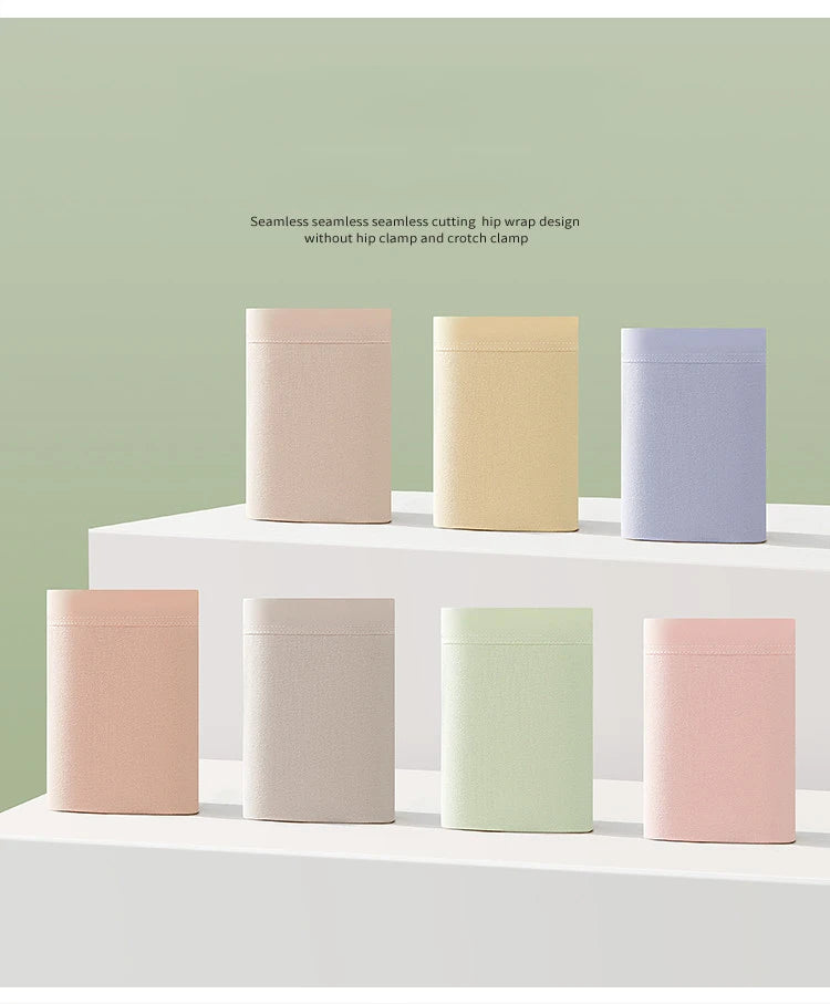 7Pcs Cotton Women's Panties Breathable Underwear Seamless Girls Briefs Solid Panty Soft Underpants Sexy Low-Rise Female Lingerie