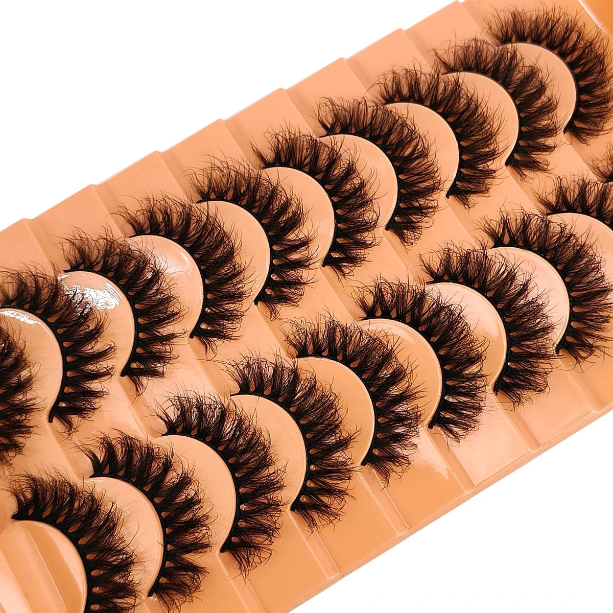 10 Pairs 3D Faux Mink Lashes Fluffy Soft Beauty Wispy Natural Short False Eyelashes Curly lashes Makeup Classic Thick eyelashes