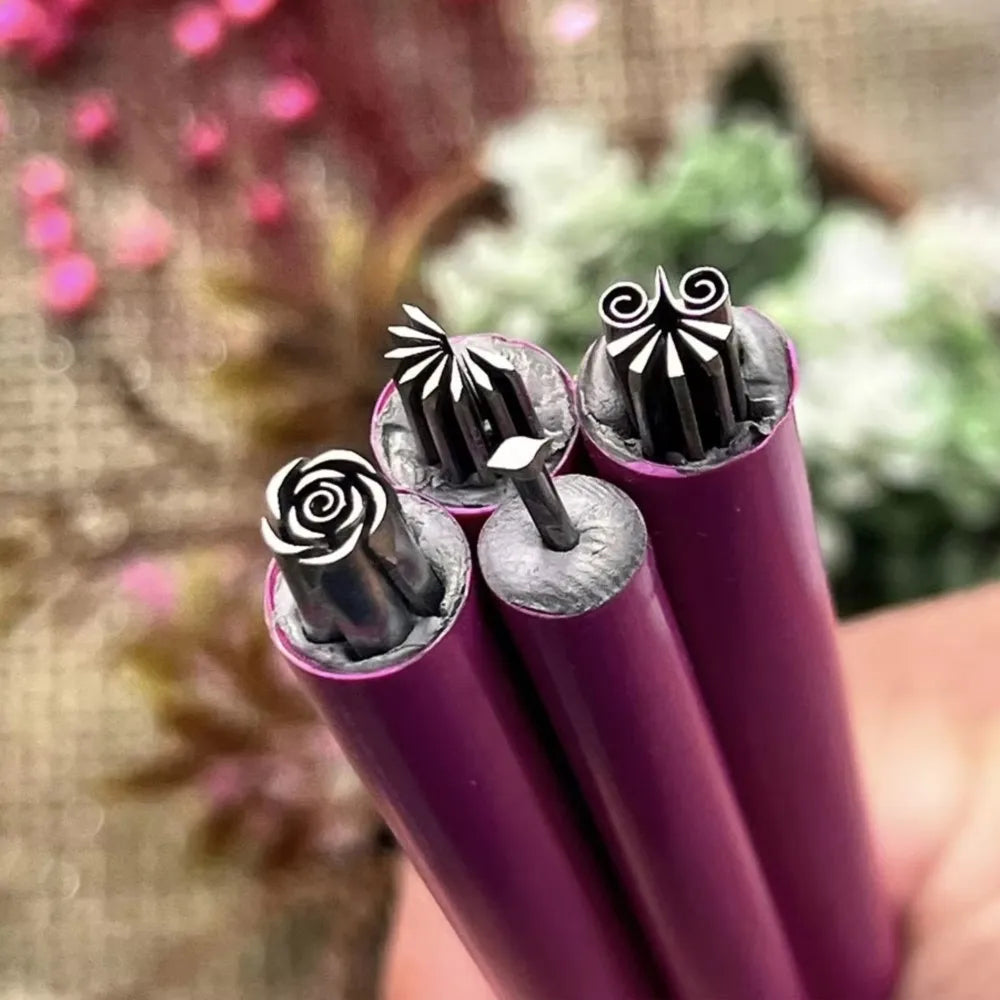 10/6/4pcs Nail Art Stamp Pen Set Handicraft Graffiti Flower Nail Templates Stamper Polishing Painting Drawing DIY Manicure Tools