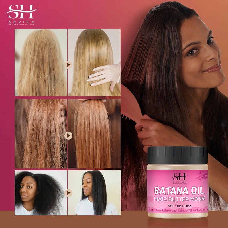 Africa Batana Mask oil Hair Butter Traction Alopecia Anti-break Hair Growth Care Products Moisturize Repair Dry Batana Hair mask