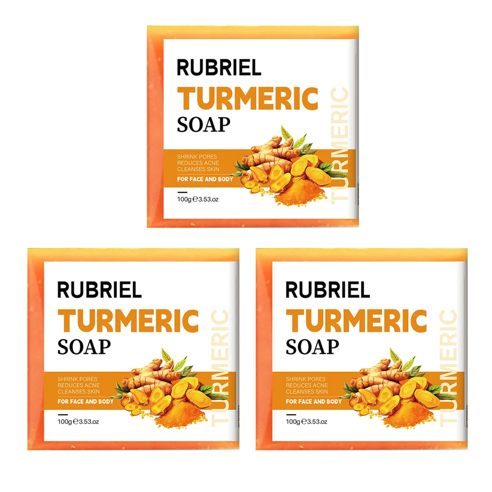 100g  Original Turmeric Soap For Dark Spot Skin Whitening Facial Body Hand Make Soap Bar Deep Cleaning Ginger Moisturizing Viralgem Store