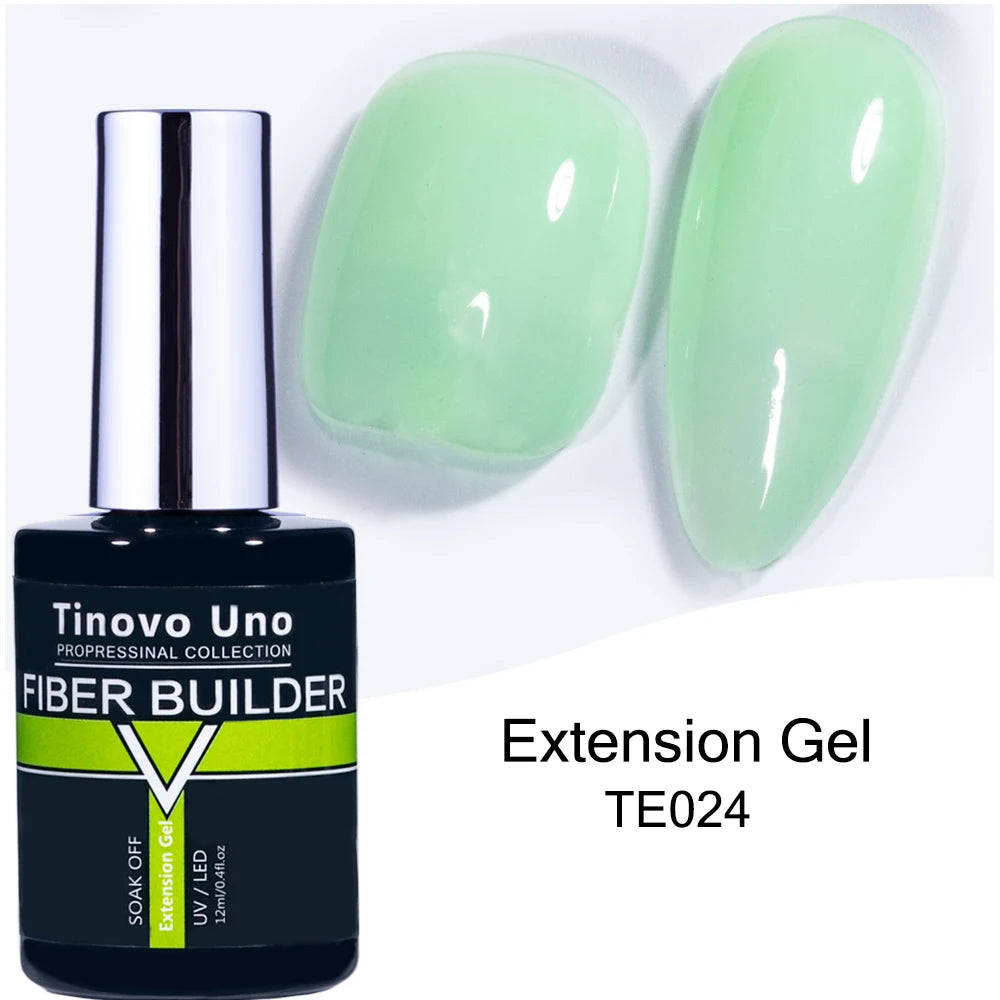 Tinovo Uno 41 Colors Builder Nail Gel in A Bottle Fiber Gel for Extensions Semi Permanent UV Building Poly Acrylic Nails Liquid