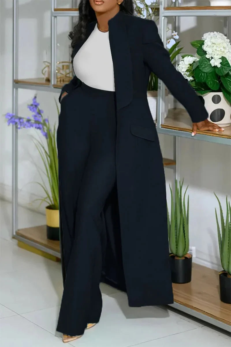 Women's Set Full Sleeve X-Long Blazer Coat+ Long Pant Suit 2025 Spring Streetwear Two 2 Piece Set Africa OL Work Outfits Viralgem Store