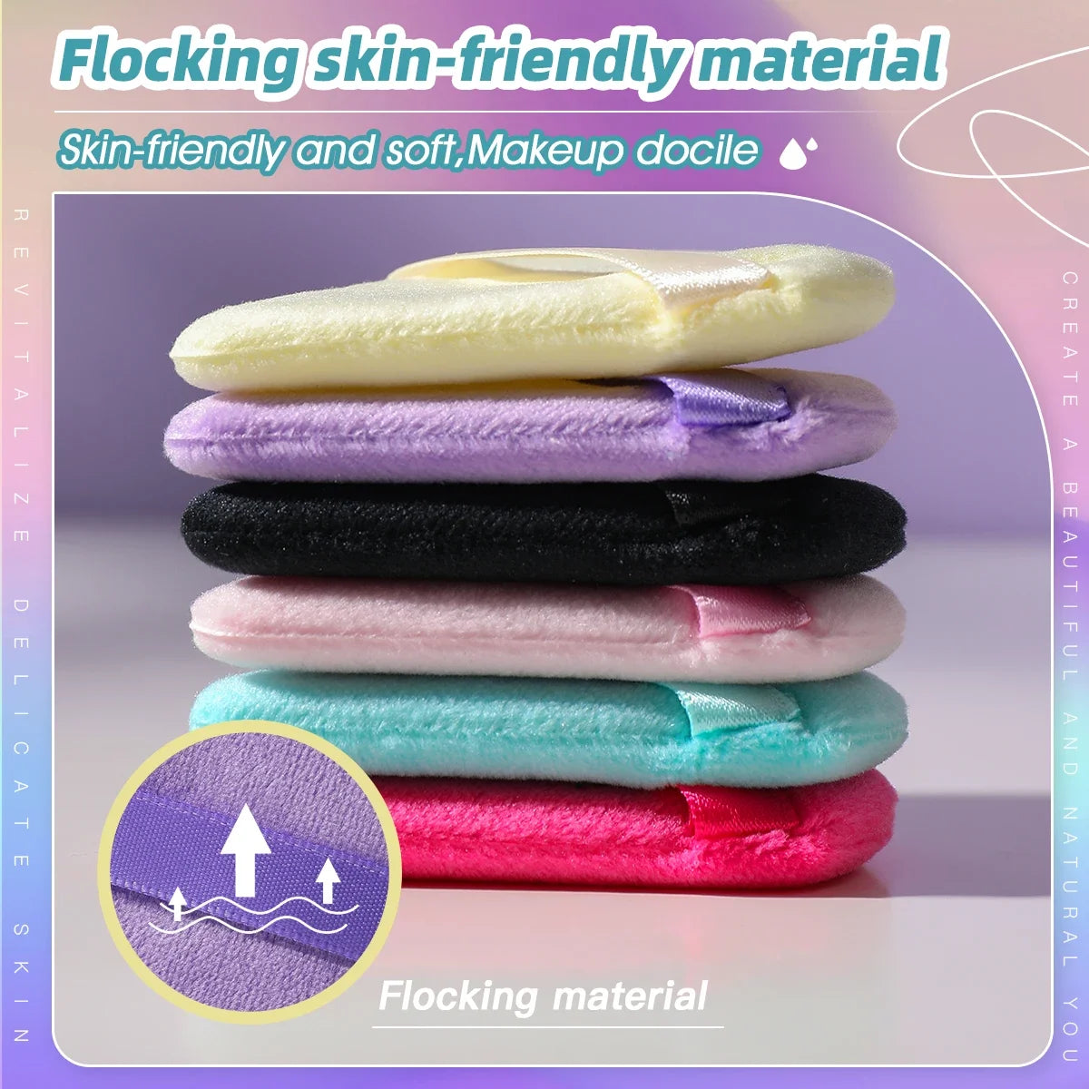 10/20Pcs Triangle Velvet Powder Puff Pizza Flours Mini Face Makeup Sponge Cosmetics Washable Lightweight Makeup Tool