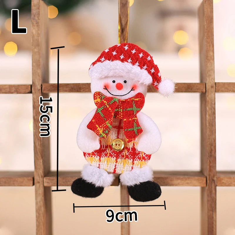 2023 Happy New Year Christmas Ornaments DIY Xmas Gift Santa Claus Snowman Tree Pendant Doll Hang for Home Noel Natal Decorations Viralgem Store