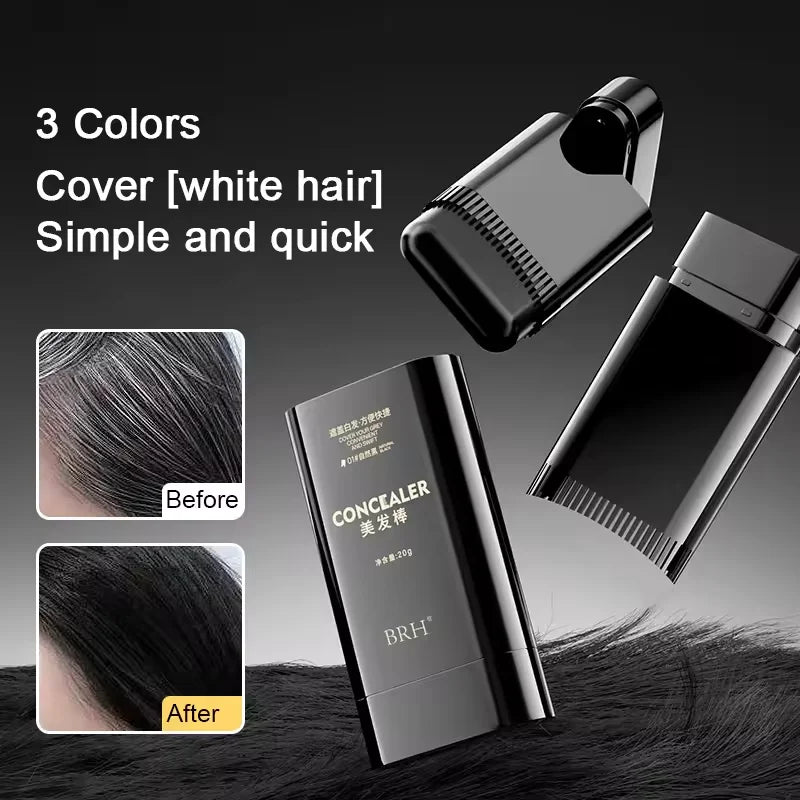 Temporary Hair Color Stick Long-Lasting Quick Gray Coverage,Easy Application,Longlasting Dye Hair,Hair Touchup Stick With brush