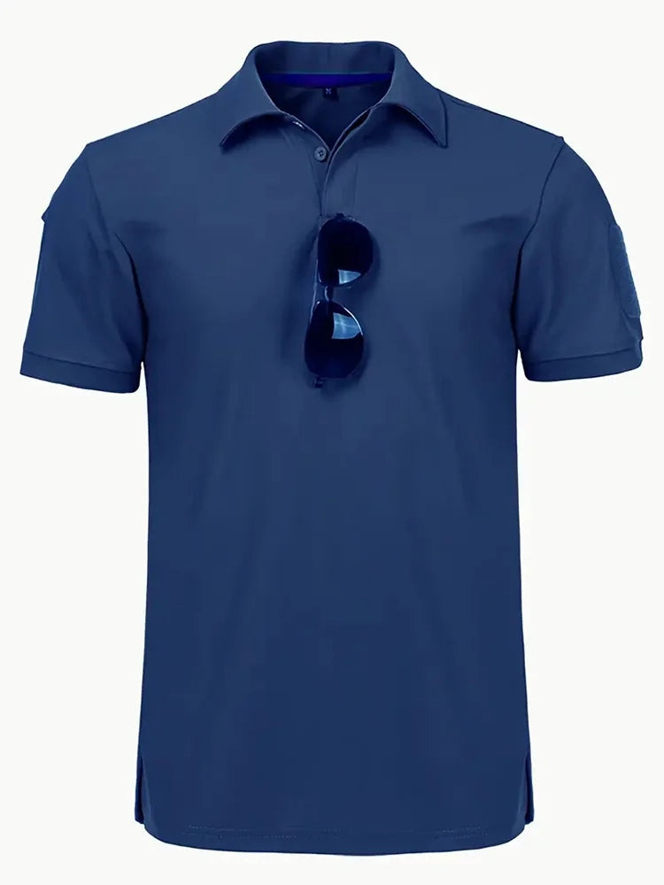 Tactical Military T-shirt Outdoor Breathable Army Combat T Shirt Quick Dry Hunting Camping Hiking Fishing Lapel Polos Tee Tops Viralgem Store